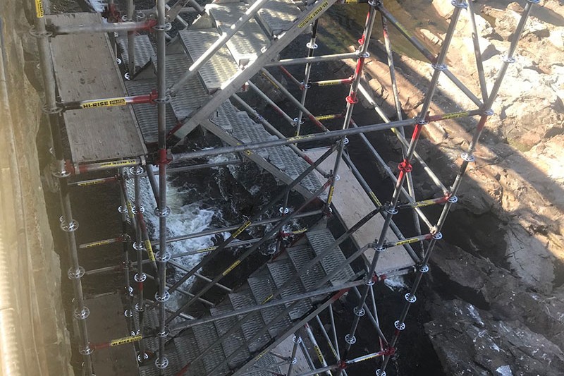 Scaffolding at Norman Dam