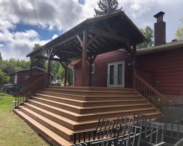 Covered deck and stairs