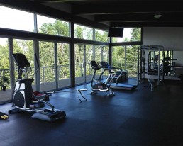 Inside residential gym